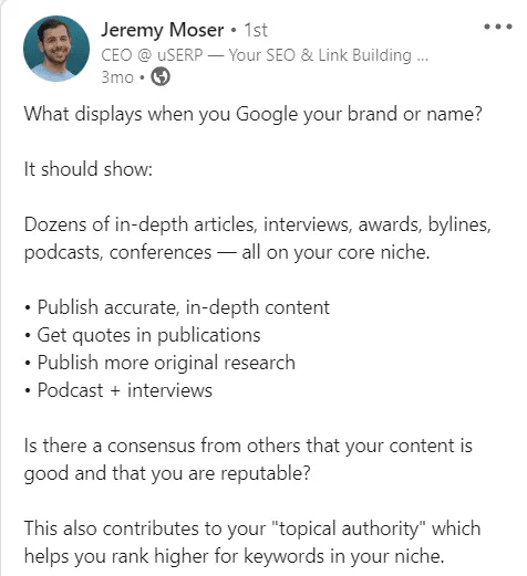 E-E-A-T - Google Quality Raters uses it to determine your site’s content quality