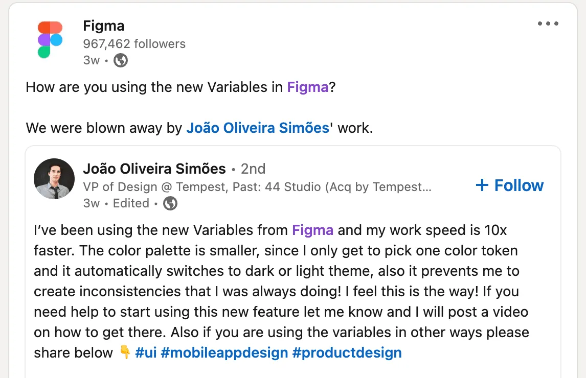 How are you using the new variables in Figma