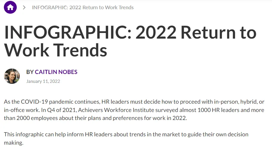 Infographic posts example