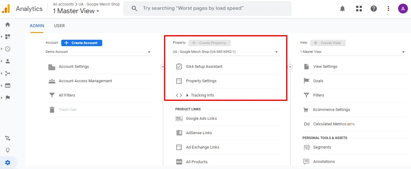 Install tracking code in analytics