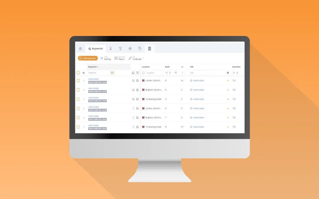 Local Rank Tracking by Accuranker