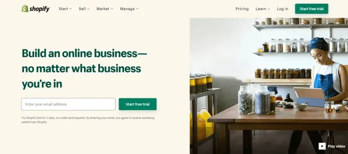 Landing Page - Shopify