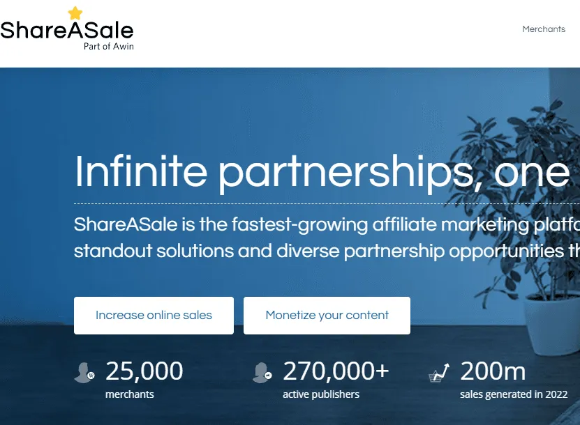 Shareasale - a popular marketplace to find affiliate programs