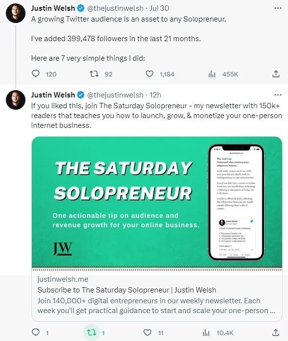 Grow your email subscribers using email