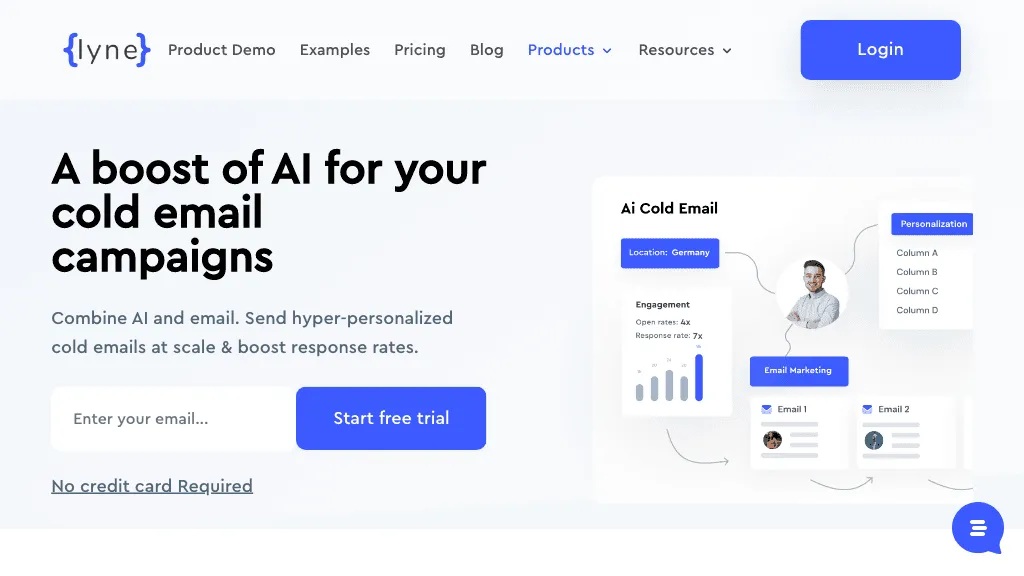 Lyne ai -  generate hundreds of unique opening lines