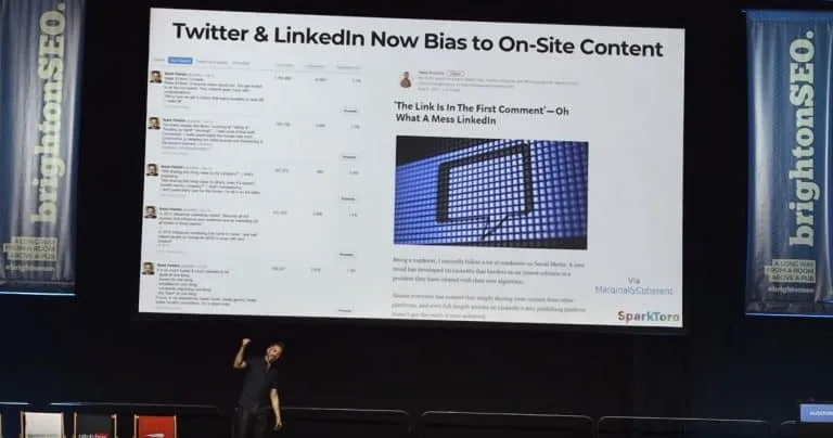 Rand Fishkin at at BrightonSEO 2018